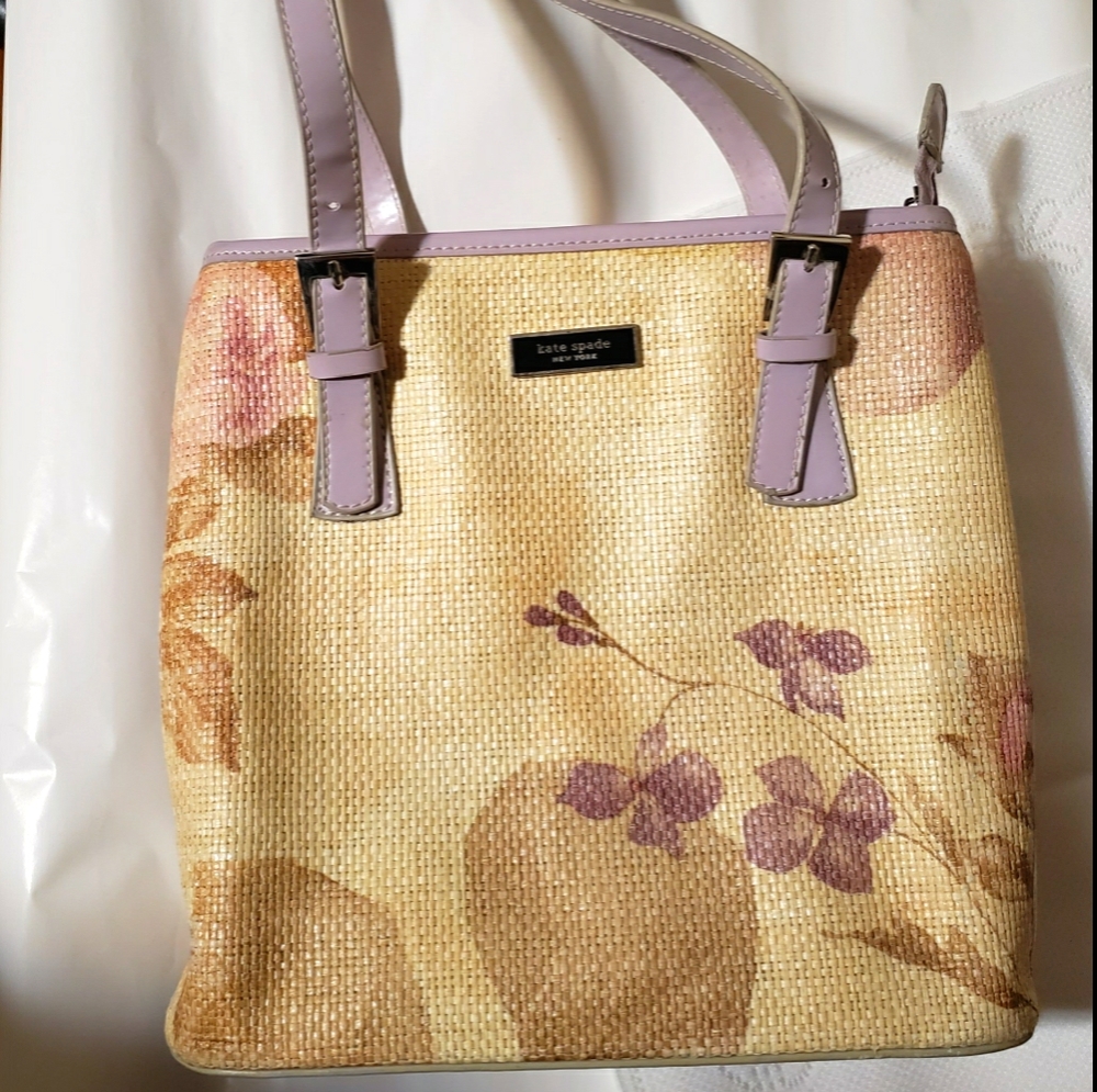 Straw printed Kate Spade bag